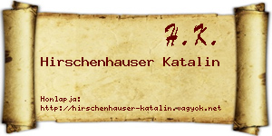 Hirschenhauser Katalin névjegykártya